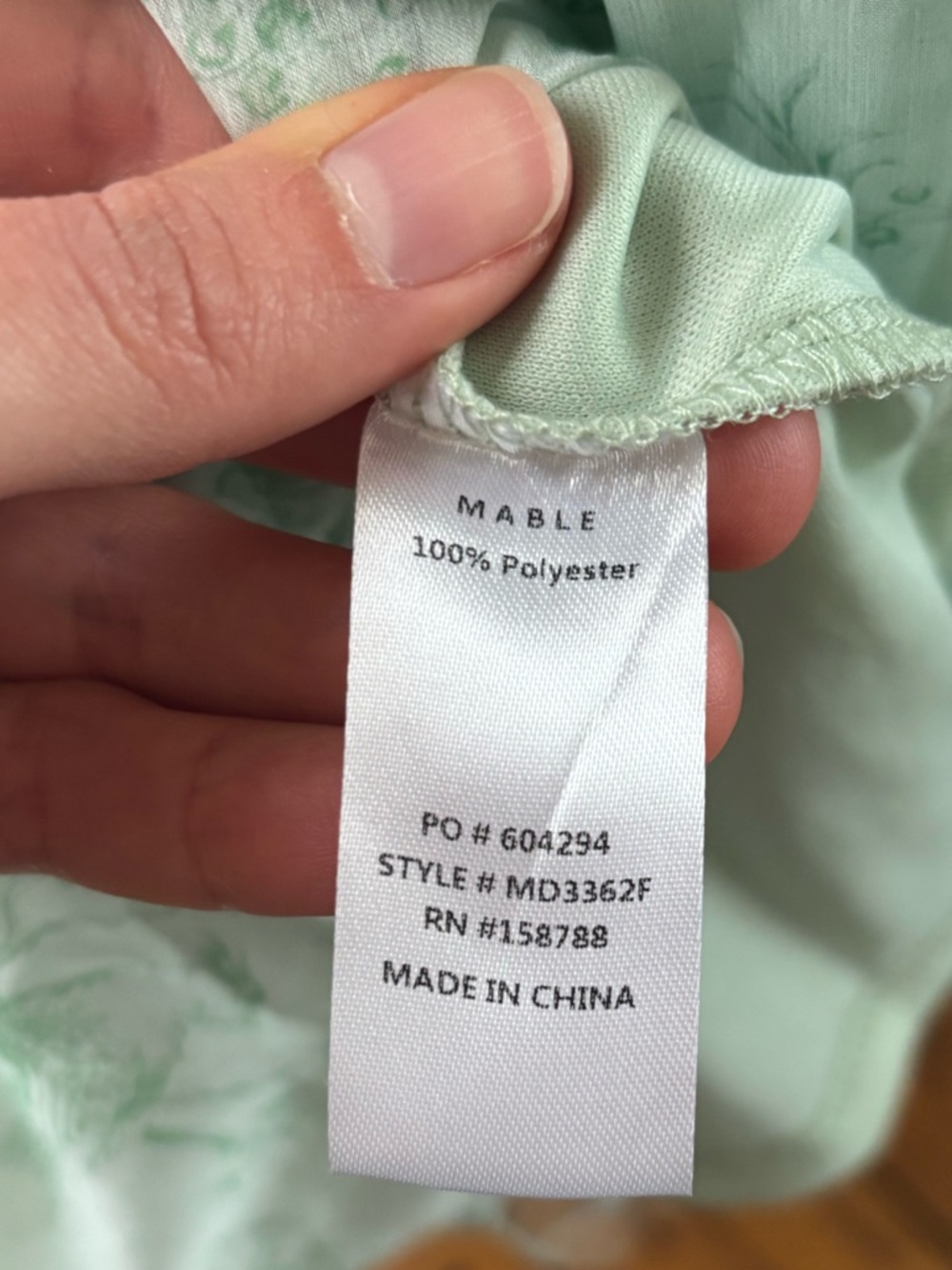 Mable Tie-Shoulder Smocked Sage Floral Maxi Dress - Picture 10 of 11